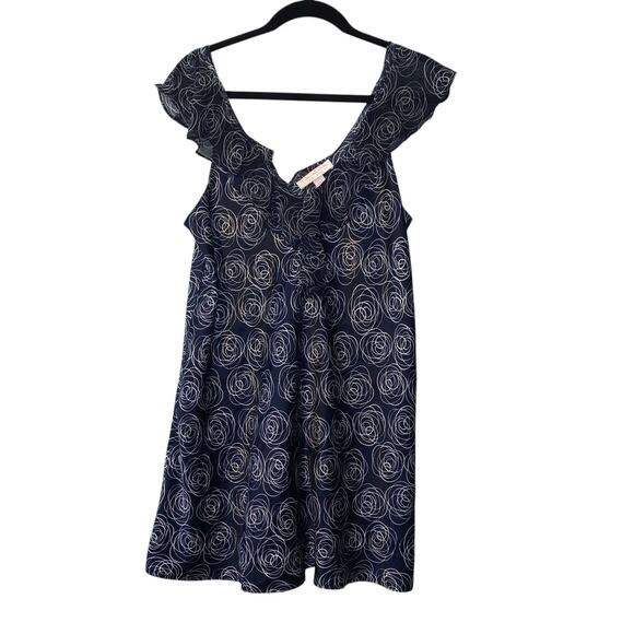 Oscar de la Renta Other - Oscar de la Renta Nightie Pink Label Navy Swirl Print Mini Chemise Medium